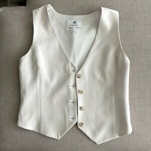 Babaton Deniro Vest in Matte Pearl